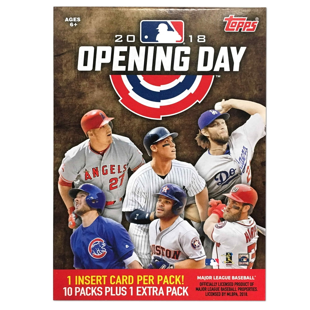 2018 Topps MLB Opening Day Baseball Value Box Trading Cards Walmart