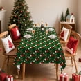thumbnail image 4 of Christmas Table Cloth Christmas Tablecloths Rectangular – Christmas Decoration, Christmas Fabric Tablecloth Waterproof Velvet Spillproof Table Cover for Party Dining(green), 4 of 5