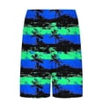 thumbnail image 4 of Aobny Tie-Dye Shorts Men Board with Liner Bottoms Casual Slim Big & Tall Comfy Shorts,Blue,M, 4 of 6