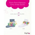 thumbnail image 2 of MeMoi Pom-Pom-Palooza Ankle Socks - Girls - Female, 6, White, 2 of 7
