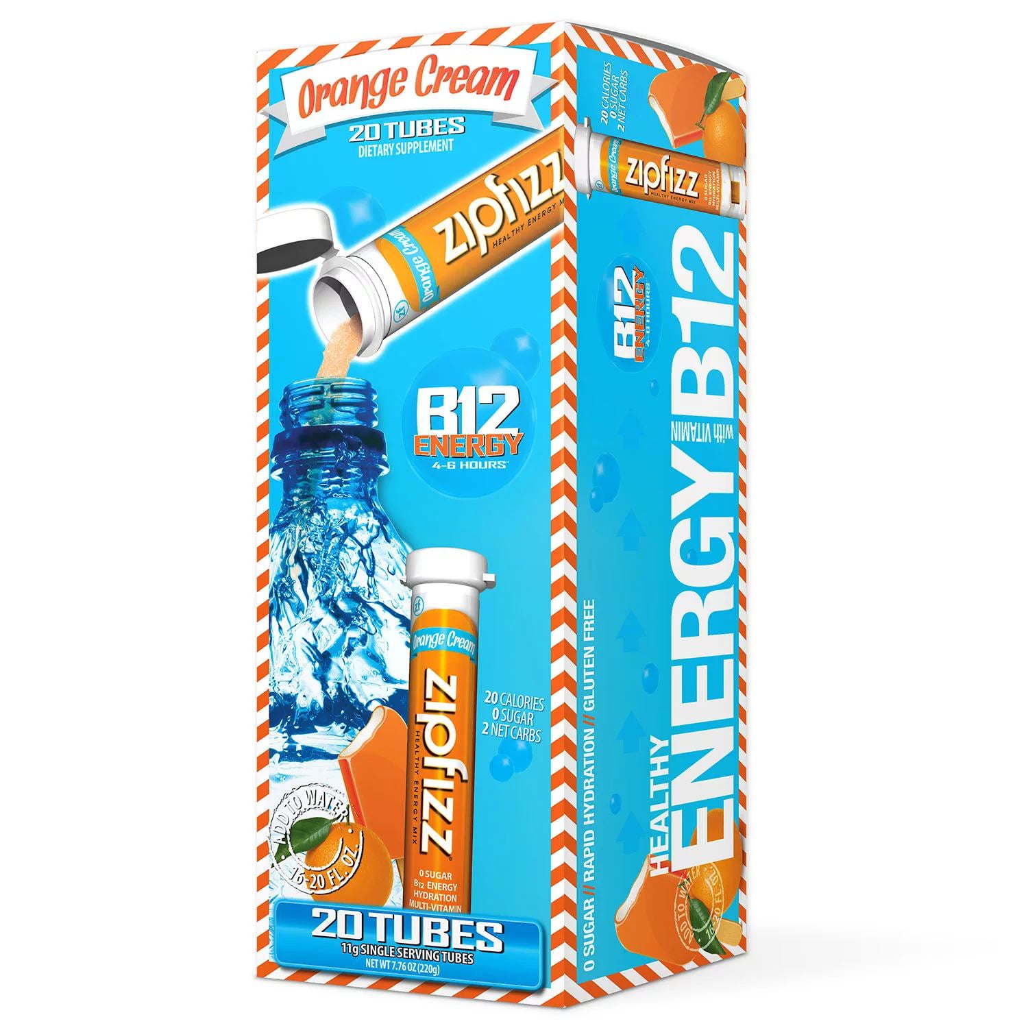 Zipfizz Energy Drink Mix, Orange Cream, Packed with Electrolytes