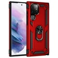 thumbnail image 2 of Feishell Hybrid Armor Phone Case for Samsung Galaxy S25 Edge,Military Grade Shockproof 360 Rotatable Metal Ring Holder Kickstand Support Magnetic Car Mount Dual Layer Protective Phone Cover,Red, 2 of 7