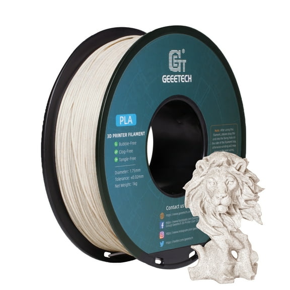 Geeetech Marble brown PLA 3D Printer Filament 1.75mm Toughness Enhanced, Dimensional Accuracy  /-0.03mm, 1kg (2.2lbs) , 1080 Feet （330m）per Roll, Fit for Most 3D FDM Printer