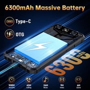 OUKITEL G3 Rugged Phone Unlocked, 16GB+128GB/SD 1TB , 6 HD+ Screen, 6300mAh Battery, IP68 & IP69K Waterproof Rugged Smartphone, 13MP Camera,3.5mm Jack,NFC/T-Mobile