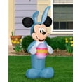 thumbnail image 2 of 4 ft Lighted Mickey Mouse Easter Inflatable Yard Decoration – Blue Bunny Suit Outdoor Lawn Decor – Airblown by Gemmy, 2 of 4