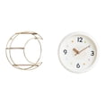 thumbnail image 1 of Estante y reloj de pared de metal moderno, multifuncional, ahorra espacio, decorativo, para el hogar, la oficina, la sala de estudio, objetos de colec, 1 of 8