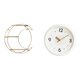 thumbnail image 1 of Estante de almacenamiento de pared,Estantería colgante de pared de metal de 3 niveles para decoración de dormitorio,Reloj de pared,Reloj de pared decorativo,moderno y elegante.,Reloj de pared, 1 of 8