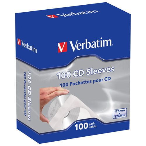 VERBATIM 100-Pack Cd & DVD Sleeves (49976)