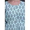 thumbnail image 3 of Bimba Robe Midi à Manches Longues Imprimé Floral Damassé Pochoir Vert Vêtements pour Femmes-Petit, 3 of 7