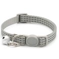 thumbnail image 1 of 5Pack Reflective Breakaway Cat Collars with Bell Safety Buckle Nylon Adjustable Kitten Collars Grey, 1 of 6