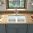 thumbnail image 5 of American Standard Delancey 30 X 19 Under Mount Double Bowl Cast Iron Kitchen Sink Brilliant White, 5 of 6