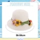 thumbnail image 2 of Sombrero de paja con flores para mujer, conjunto de bolsa de paja, aleros grandes, sombrilla para exteriores, protección solar, circunferencia de 56-58 cm, 2 of 5