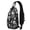 Halloween White Ghosts, variant on Sling Backpack,Halloween White Spider Web Pattern Crossbody Bag with Water Bottle Holder,Waterproof Sling Bag for Men/Women with Chest Phone Holder for Hiking,Travel