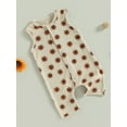 thumbnail image 3 of Wassery Infant Baby Girls Jumpsuit Outfits Short Sleeve Crew Neck Summer Romper Sun Print Bodysuit for Newborn Casual Clothes 0-18 Months, 3 of 8