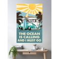 thumbnail image 2 of Surfing The Ocean Is Calling I Must Go Poster Wall Art, Modern Wall Decor For Living Room Bedroom, 24x36 UNFRAMED, 2 of 3