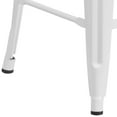 thumbnail image 6 of Emma + Oliver 24"H Backless White Metal Counter Height Stool with Wood Seat, 6 of 12