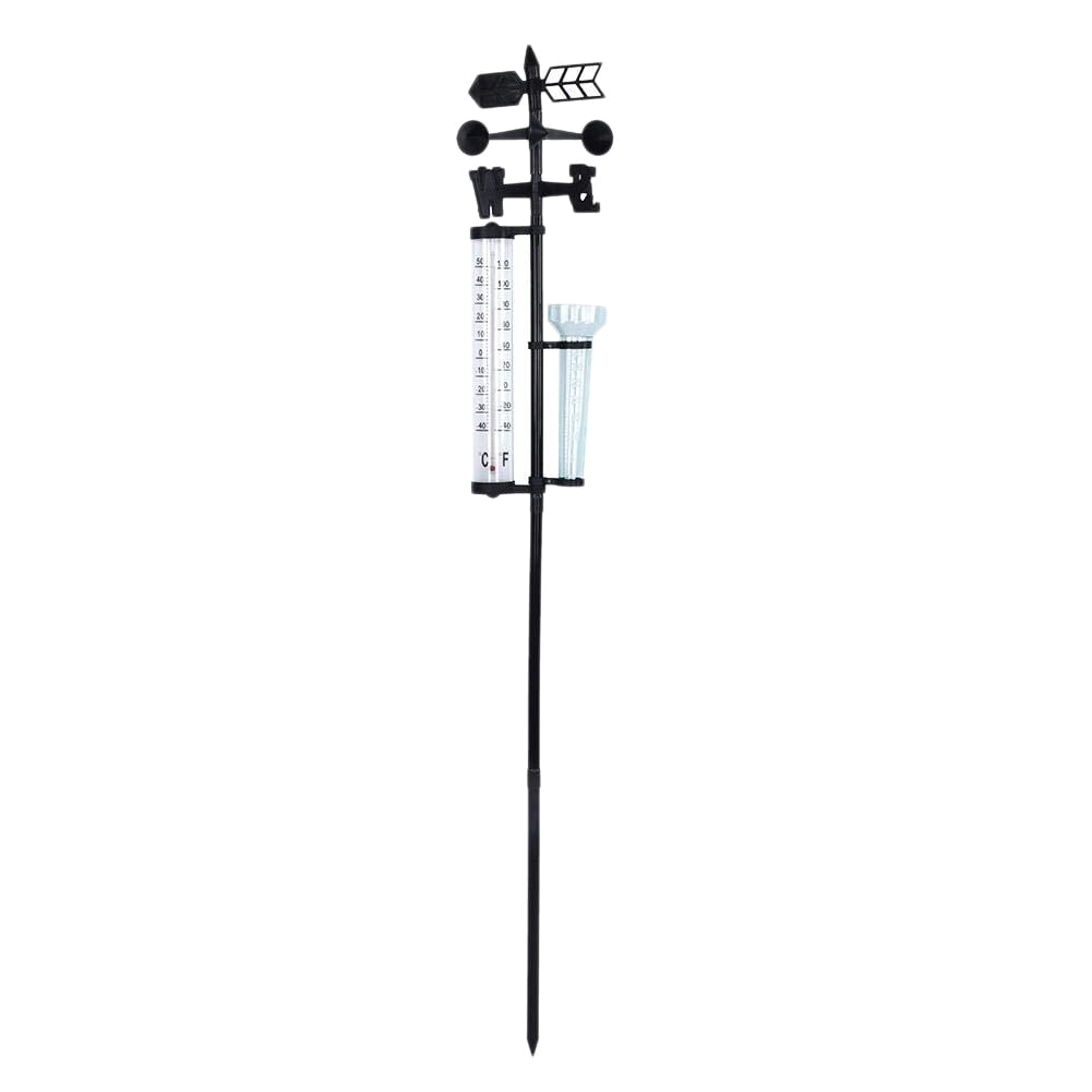 Garden Weather Station, Weather Station Rain Gauge, Wind Gauge Rain Gauge and Thermometer for