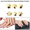 thumbnail image 3 of Labymos 6pcs Molding Nail Templates Nail Plate DIY Stainless Steel French Manicure Fingernail Making Template 6 Patterns, 3 of 4