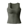 thumbnail image 7 of AnuYalue Womens Tank Top Scoop Neck Low Cut Racerback Tops Workout Ribbed Knit Fitted Sleeveless Cami Shirt, 7 of 7