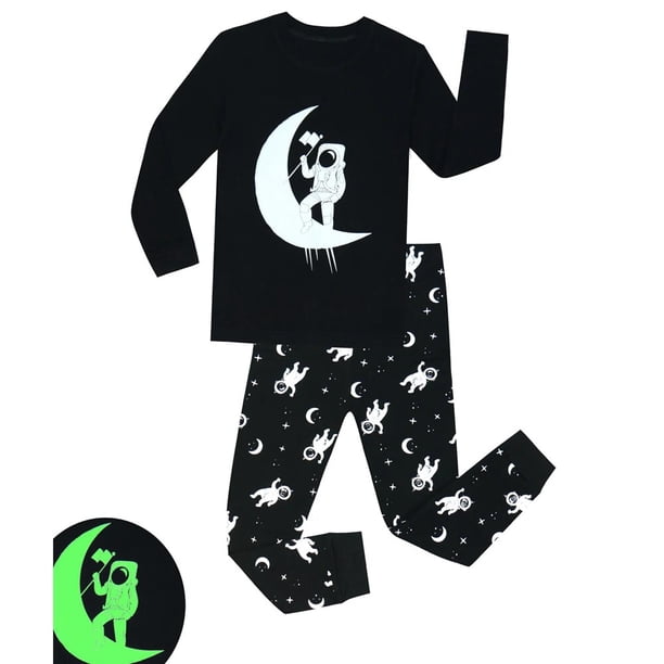Nueva moda, pijamas que brillan en la oscuridad para bebés, niñas, niños, conjuntos de Pijama de copos de nieve, pijamas de Navidad, ropa de casa para niños, trajes