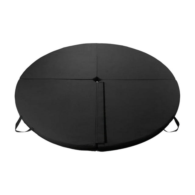 Siruishop Tapis de Danse Pliable pour Perche Protection de Plancher Tapis Anti-Choc pour Intérieur Studio Extérieur Noir