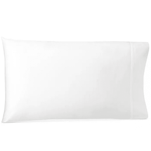 Ralph Lauren WHITE Spencer 475 Thread Count Sateen Pillowcase Pair, Standard