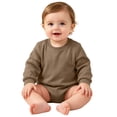 thumbnail image 5 of Kezqiaxn Newborn Onesies Crew Neck Long Sleeve Bodysuit Solid Color Cotton Rompers Fall Winter Baby Clothes 0-24Months, 5 of 7