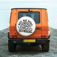 thumbnail image 6 of Fuzoiu Not All Who Wander Are Lost2 Print Universal Spare Tire Cover with Buckle Strap, Waterproof Wheel Covers for Jeep, Trailer, RV, Truck and All Car-15 inch, 6 of 6