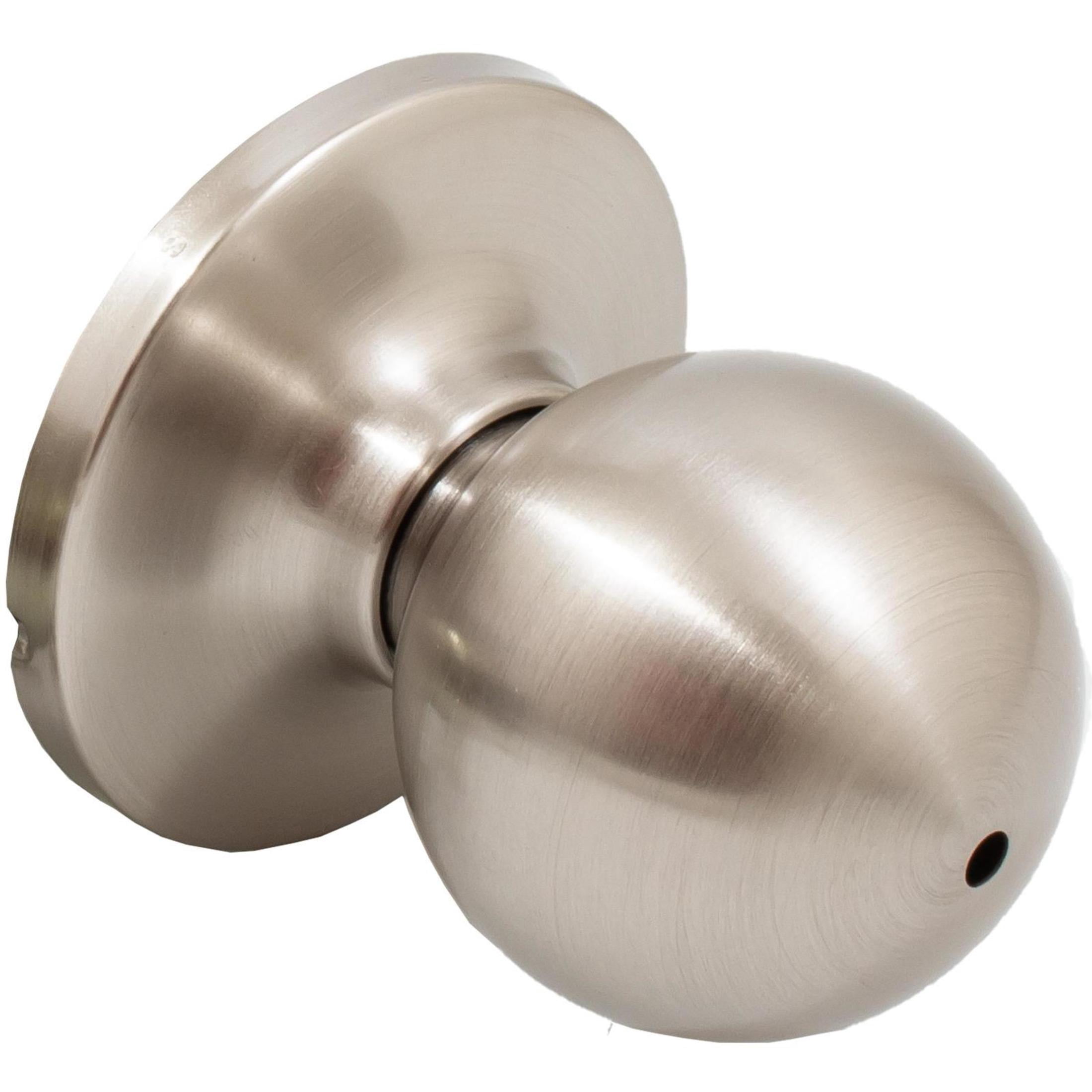 Stone Harbor Hardware Ball Door Knob, Privacy (Bed/Bath) Function, Satin Nickel