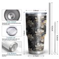 thumbnail image 5 of 30oz Pioneer Flower Tumblers Stainless Steel Tumbler with Lid and Straw,Vacuum Insulated Double Wall Travel Tumbler Cups Mug with Cleaning Brush for Coffee,Tea, 5 of 6