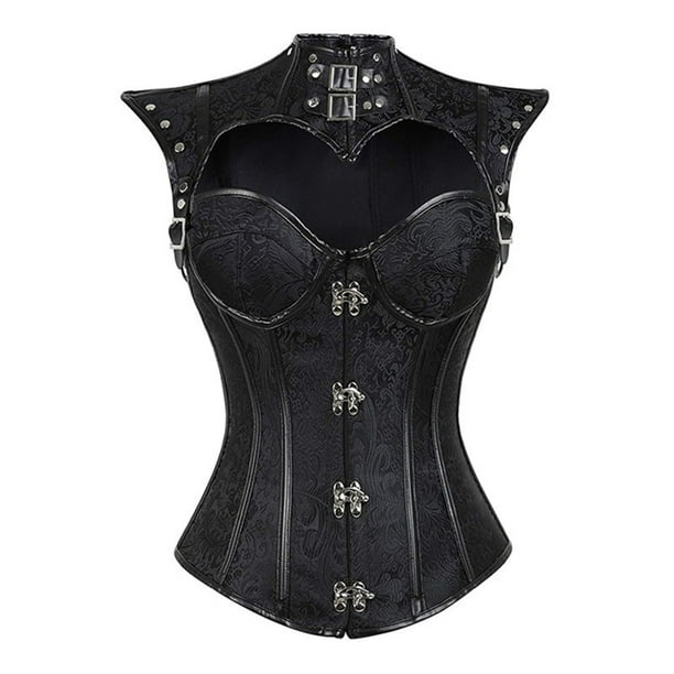 Retro Jacquard Floral Corsets Top Steampunk Women Sexy Goth Corset Overbust  Gothic Bustier Bodice Femme Punk Clothing Plus Size