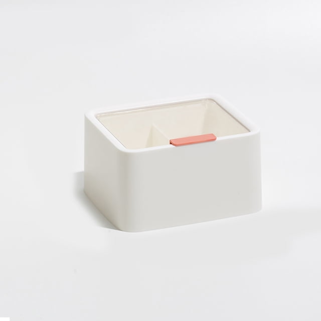 Organizador de maquillaje a prueba de polvo, caja de almacenamiento de cosméticos, rejillas dobles de plástico, organizador de cosméticos, contenedor de plástico para cosméticos, probado y confiable