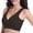 Black, variant on Woman Cotton Khaki Ending Bra Women'S Breathable Plus Size No Underwire No Marks Hollow Bra Thin Yoga Underwear