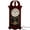 Brown 20", variant on Clockswise Vintage Grandfather-Style Wall Clock with Wood-Effect Plastic Pendulum, Battery-Operated - for Home Decor, Living Room, Home Office, Kitchen or Dining Room – Red with Distressed Finish