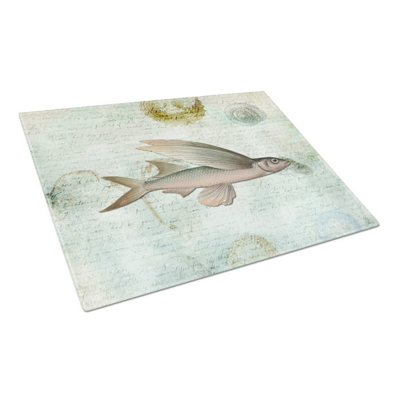 Caroline's Treasures Fish Glass Cutting Board Large