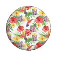 thumbnail image 3 of Rv Spare Tire Cover 14 inch - Butterflies Flowers Hummingbirds Tire Covers for Trailers, Adjustable Camper Spare Tire Cover, 3 of 7