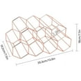 thumbnail image 3 of Wine Rack, Metal Wine Rack, Countertop Metal Wine Racks, Tabletop Wine Bottle Holder, Wine Rack Organizer, For Bar, Wine Cellar, Living Room, Kitchen, Cellar (Rose Gold), 3 of 8