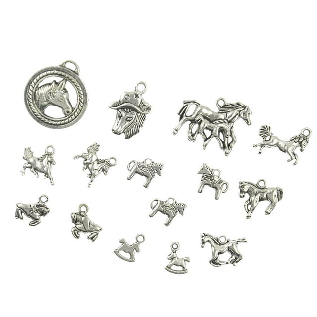 15 Piezas Surtidas de Colgante de de Caballo, es de Cremallera para Deslizadores de Cremallera, Bolsa, Colgante de de Sunnimix Colgantes de encantos en forma de caballo