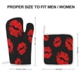 thumbnail image 2 of Red Lips Oven Gloves And Pots Stand Set Oven Gloves And Pot Racks Pot Racks And Oven Gloves Set, 2 of 9