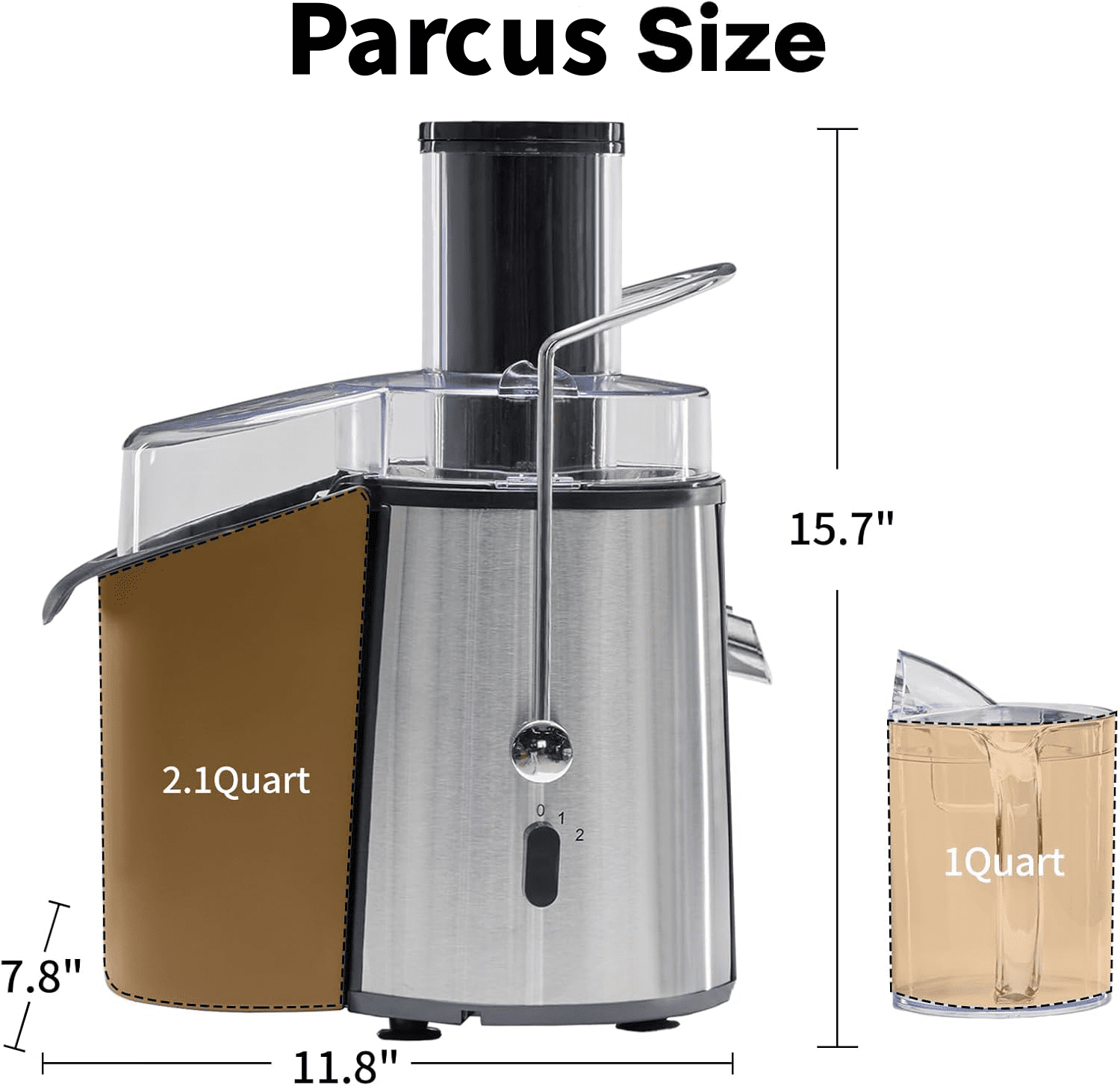 Juicer Machines, 700W Centrifugal Juicer Extractor with Wide Feed Chute for Whole Fruits and Vegetables, BPA-Free and Easy to Clean, Efficient High-Speed Juicing, Silver