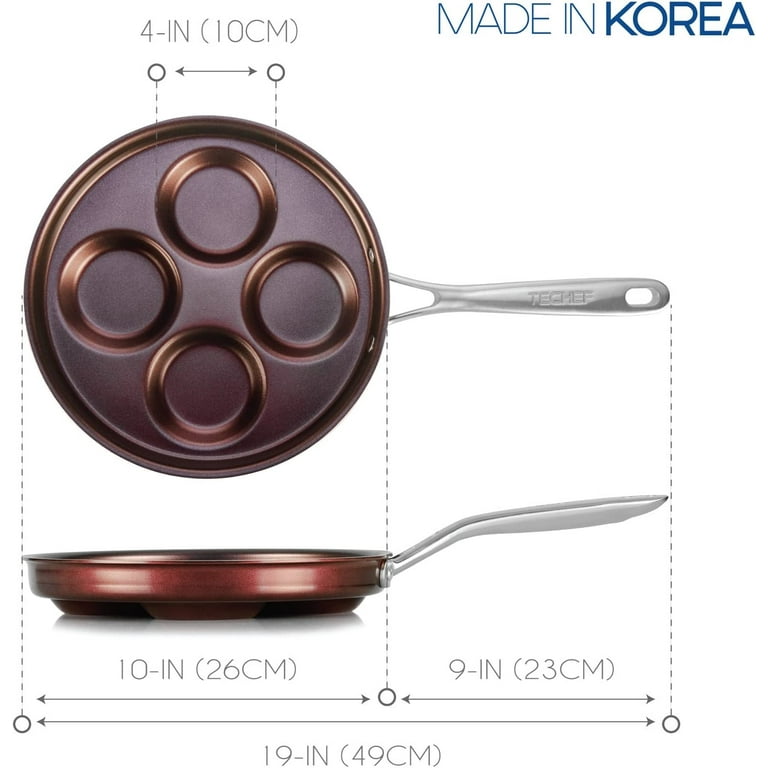 TECHEF - Frittata and Omelette Pan, Double Sided Folding Egg Pan, Made in  Korea (PFOA Free) (Purple)