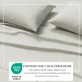 thumbnail image 4 of Cotton Heathered Melange Jersey Knit Bed Sheet Set (California King, Heathered Aqua), 4 of 7