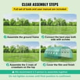 thumbnail image 2 of Walk-in Tunnel Greenhouse, 20 x 10 x 7 ft Portable Plant Hot House with Galvanized Steel Hoops, 3 Top Beams, Diagonal Poles, 2 Zippered Doors & 12 Roll-up Windows, Green, 2 of 11