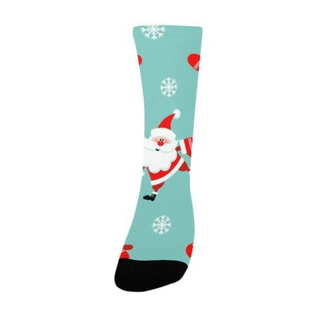 

Cute Funny Santa Claus Women s Custom Socks (Made In USA)