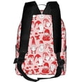 thumbnail image 3 of Lsque Gnome Merry Christmas Pattern Backpack – School Travel Canvas Daypack with Ergonomic Padded Straps, Multiple Compartments & Leather Handle, 3 of 5