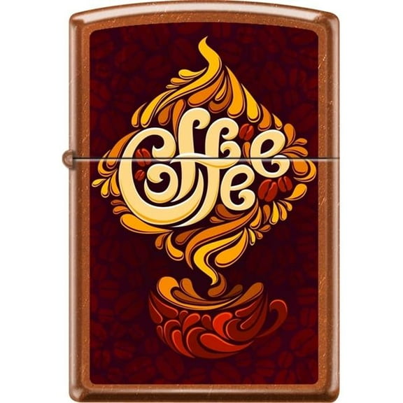 Pro-Cut ZIP-49477CI018419 2024 Zippo Tumbled Brass Coffee Design Lighter