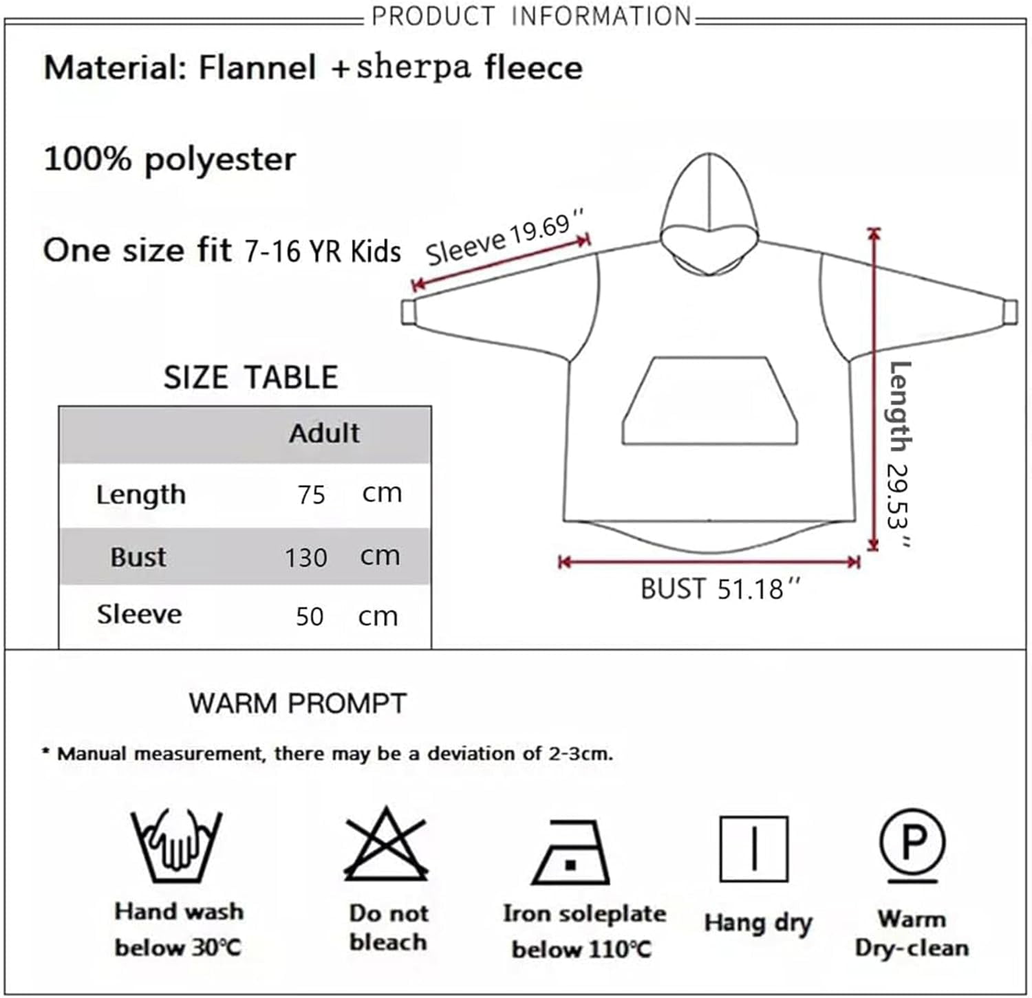 Moderong Wearable Blanket Hoodie, Oversized Flannel Comfy Sweatshirt for Adults,Warm Cozy Hooded Body Blanket