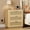 natural wood color, variant on Biemlerfn Nightstand with Charging Station, 3 Drawers Bedside Table, Rattan End Table, Farmhouse Side Table for Bedroom, Living Room, Natural Wood