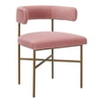 thumbnail image 1 of TOV Furniture Kim 19.7" Transitional Velvet Dining Chair in Pink/Gold, 1 of 6