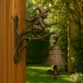 thumbnail image 4 of Vintage Witch Doorbell – Cast Iron Halloween Protection Door Hangers Bell with Witch on Broom for Front Door, Porch, Home and Wall Decor, 4 of 8